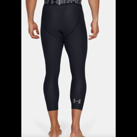Under Armour Mens HeatGear Armour Compression ¾ Leggings Black XXL NWT - Picture 2 of 3
